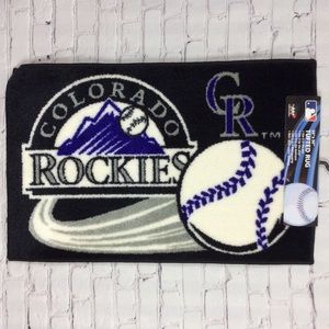 MLB Colorado Rockies Non-Skid Tufted Rug Man-Cave